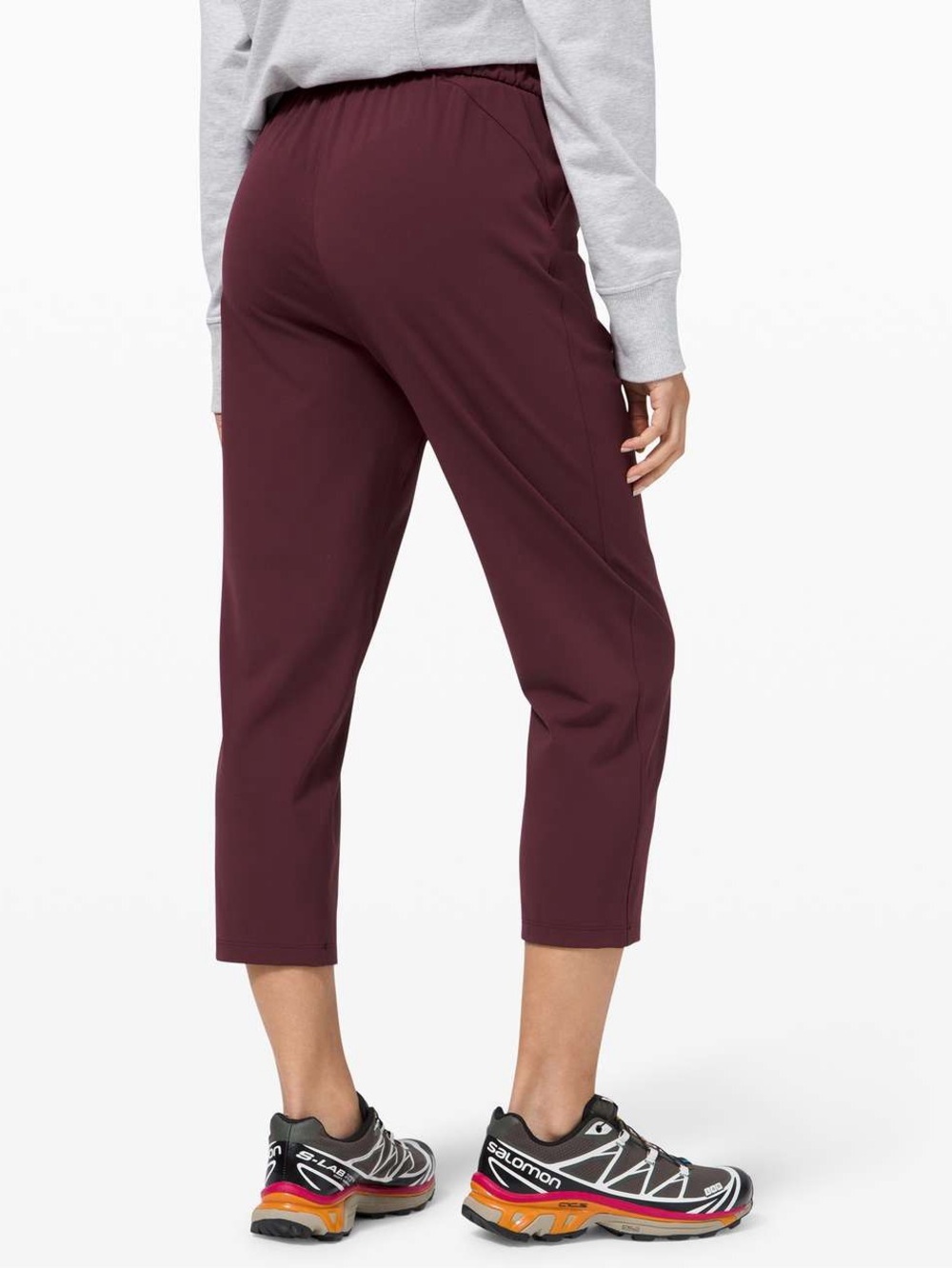 Lululemon Keep Moving Crop High Rise 23" Pants Cassis Burgundy Casual Women’s 8 - Picture 2 of 11
